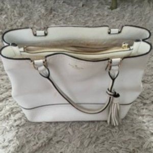 White Kate Spade Purse with tassel